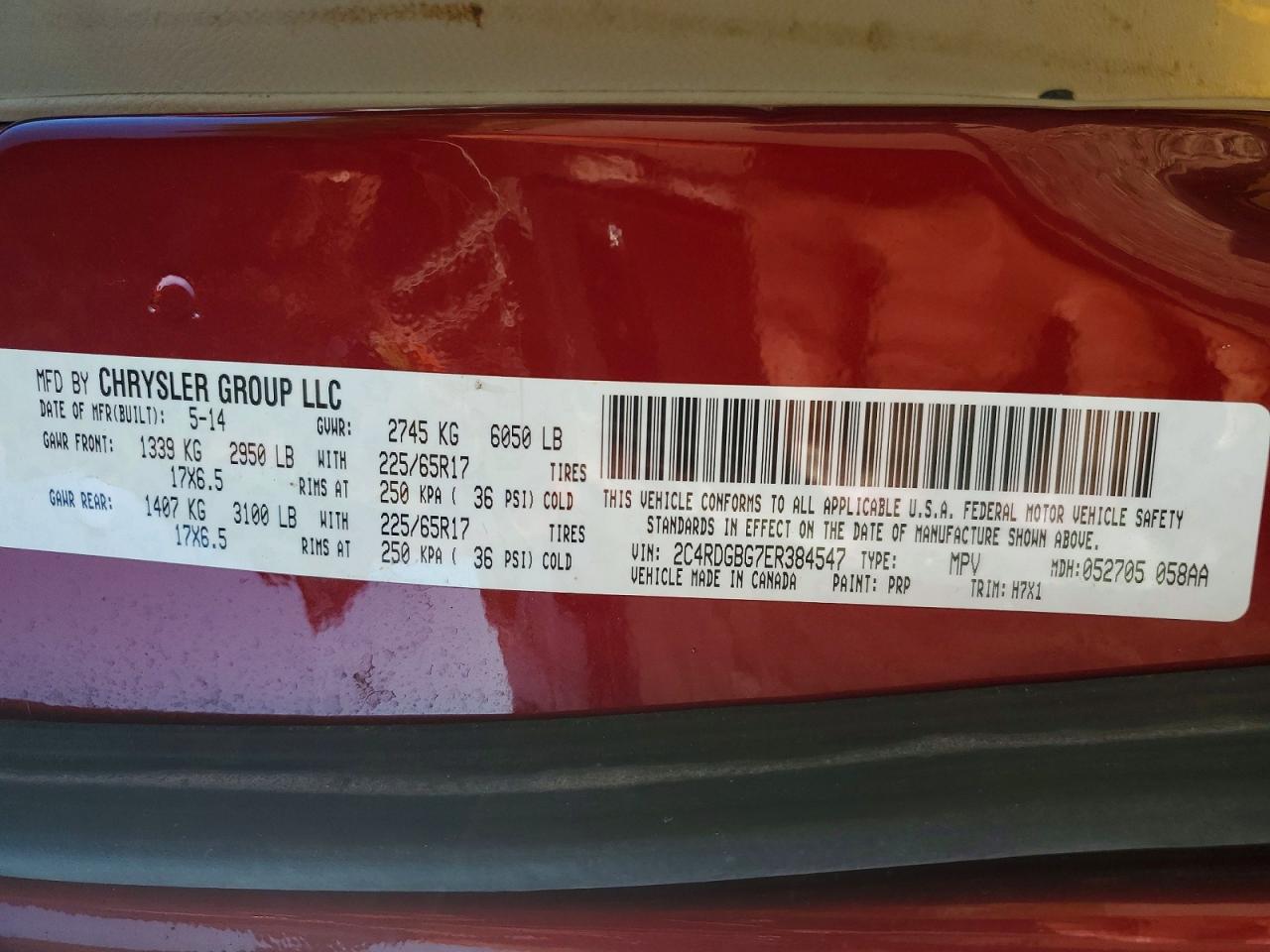 2014 DODGE CARAVAN
