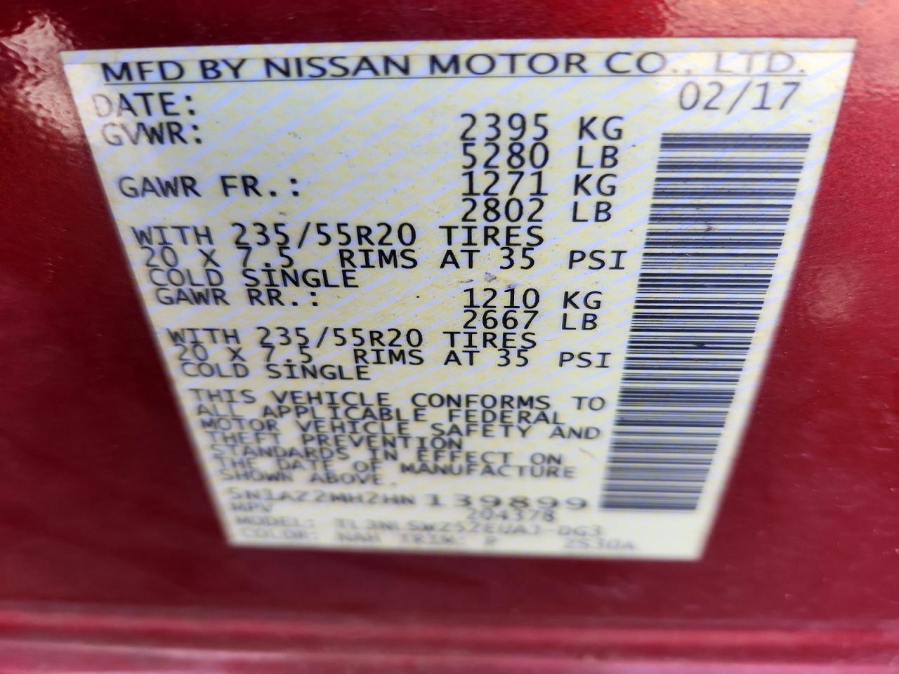 2017 NISSAN MURANO