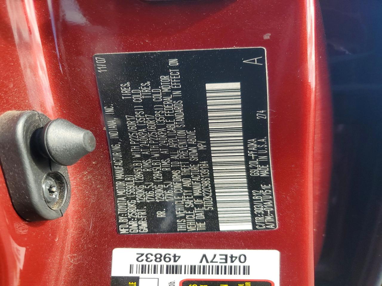 2008 TOYOTA SIENNA