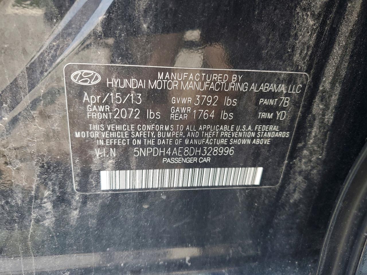 2013 HYUNDAI ELANTRA