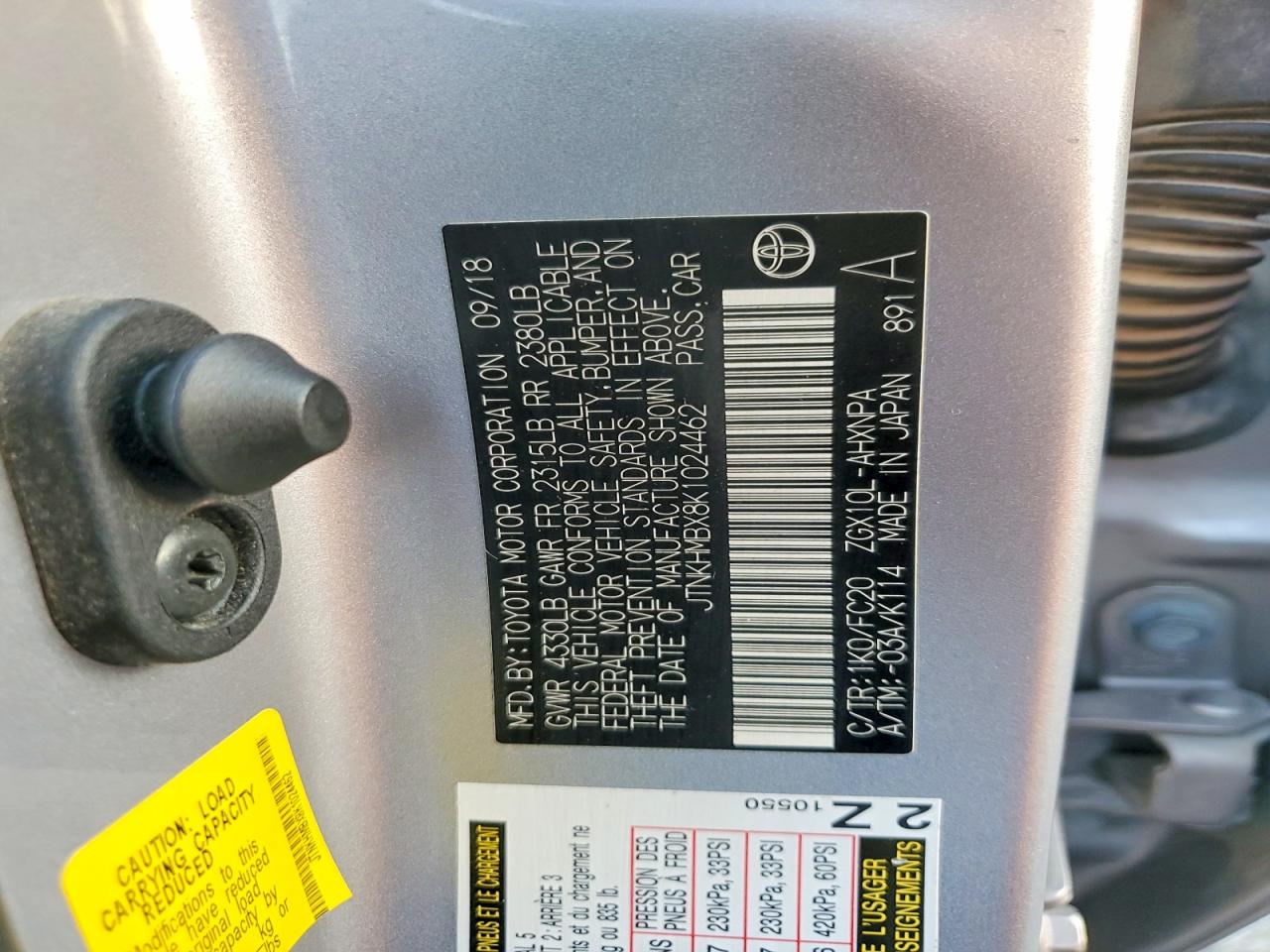 2019 TOYOTA C-HR