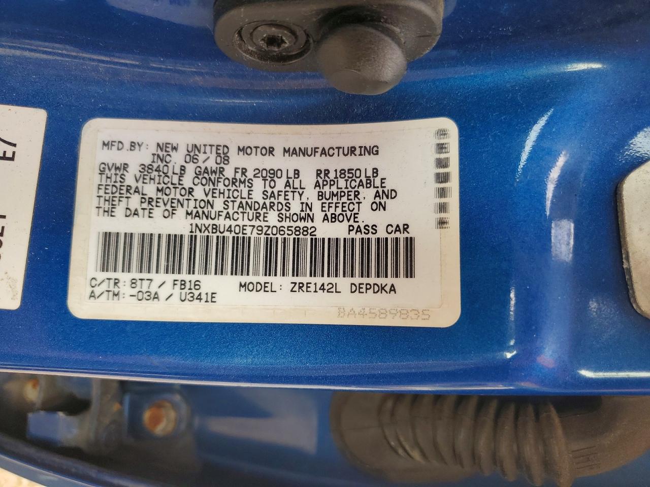 2009 TOYOTA COROLLA