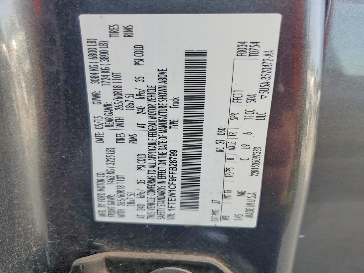 2015 FORD F150
