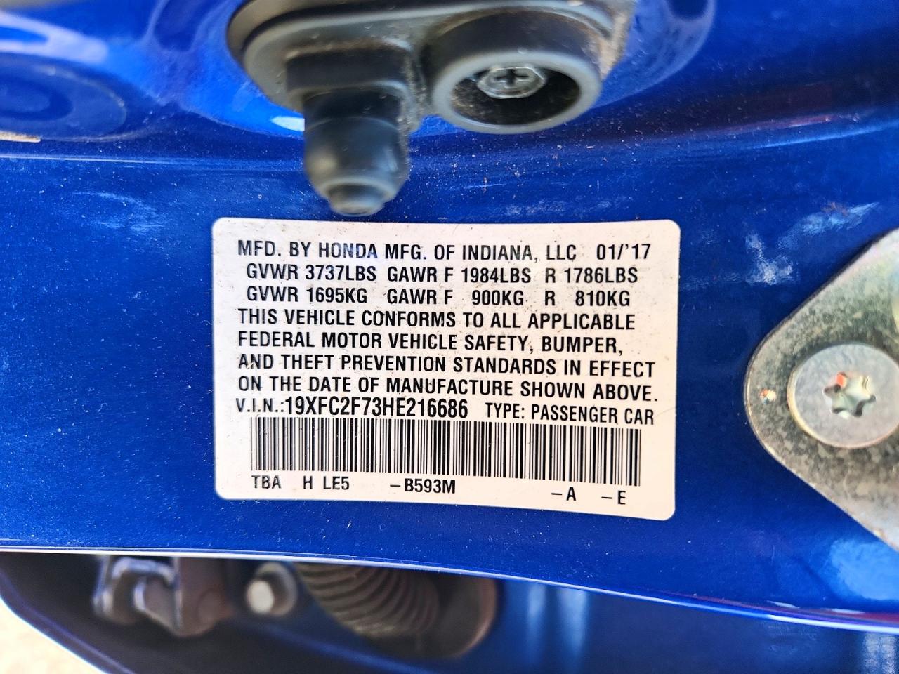 2017 HONDA CIVIC