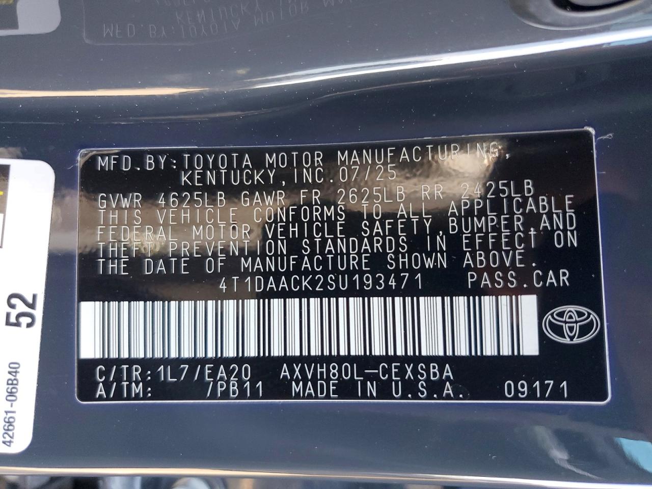 2025 TOYOTA CAMRY