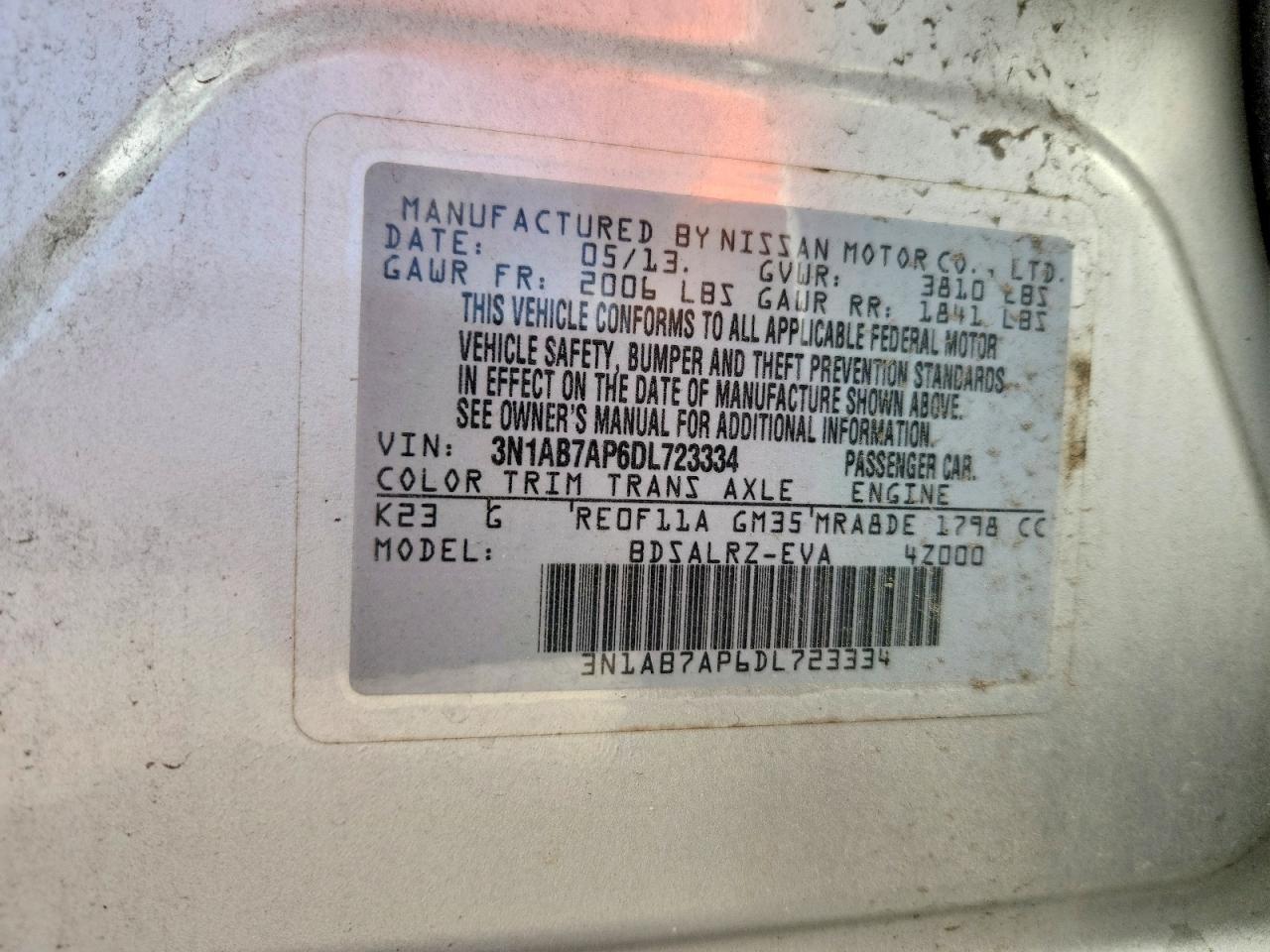 2013 NISSAN SENTRA