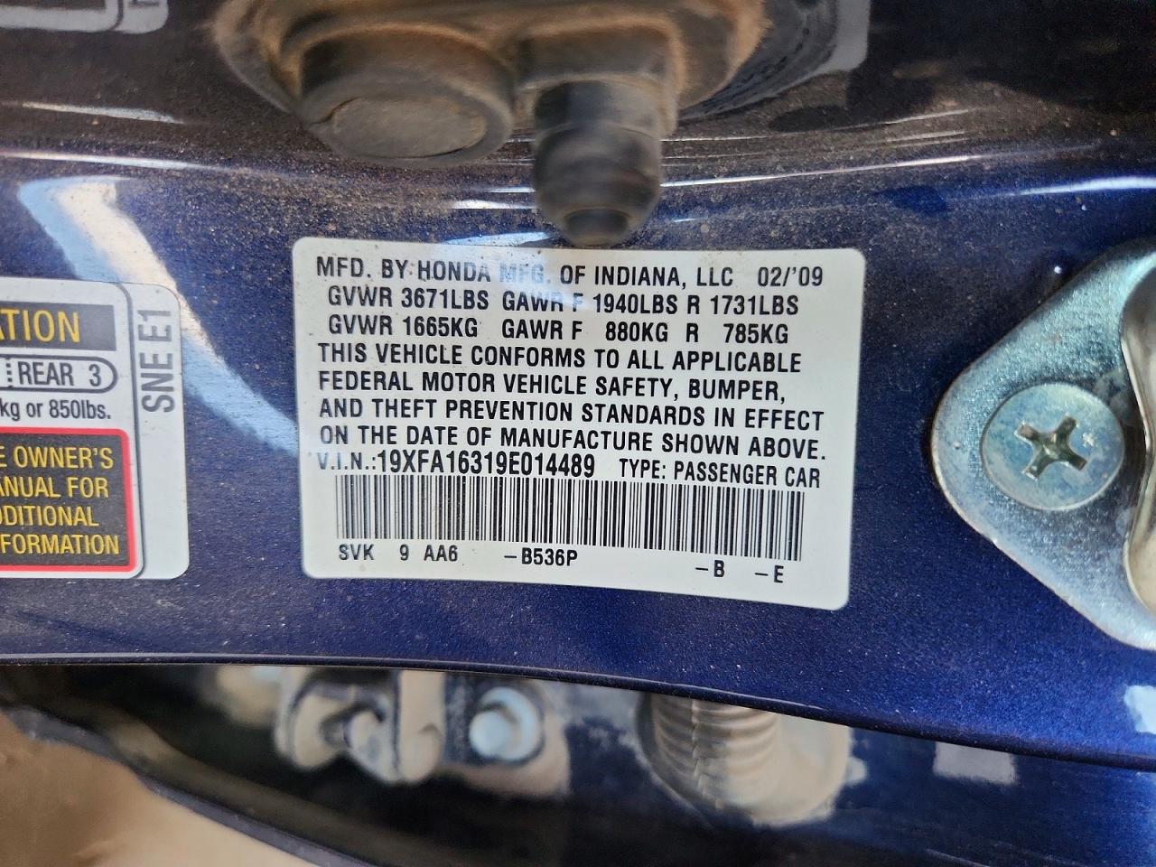 2009 HONDA CIVIC