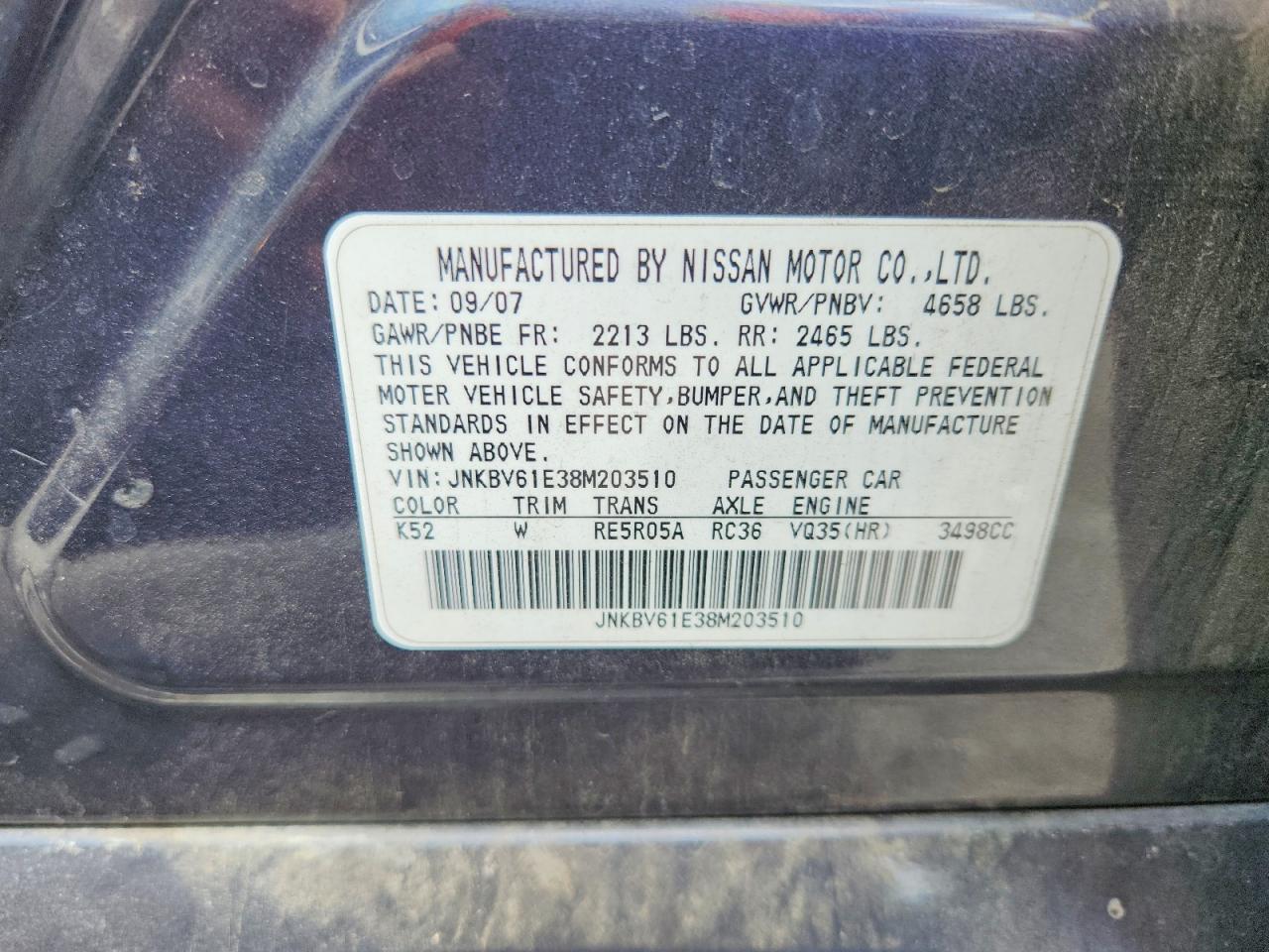 2008 INFINITI G35