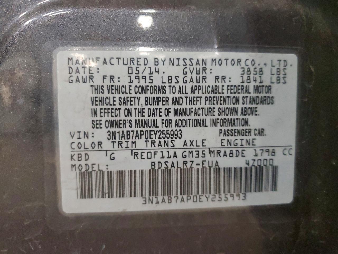 2014 NISSAN SENTRA