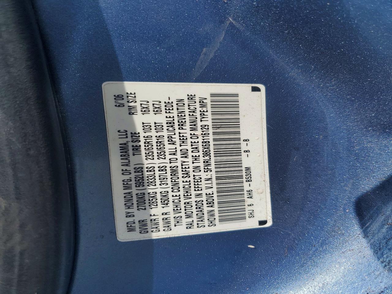 2006 HONDA ODYSSEY