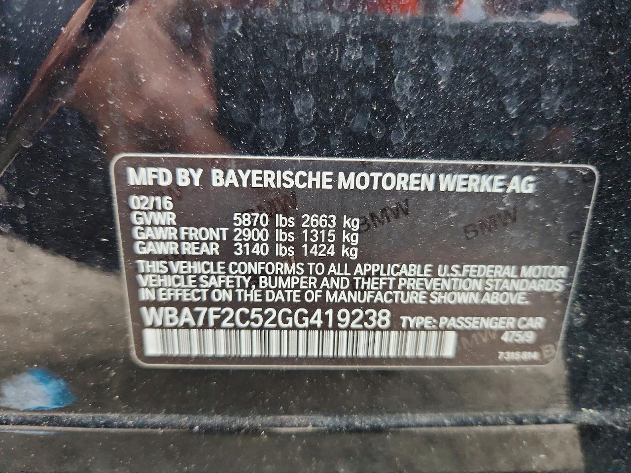 2016 BMW 7 SERIES