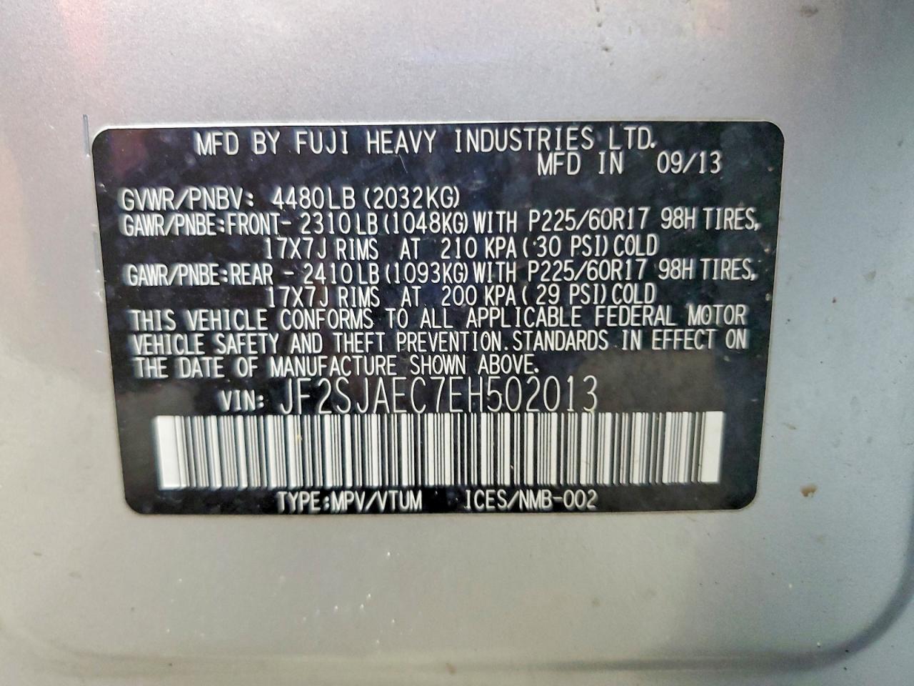 2014 SUBARU FORESTER
