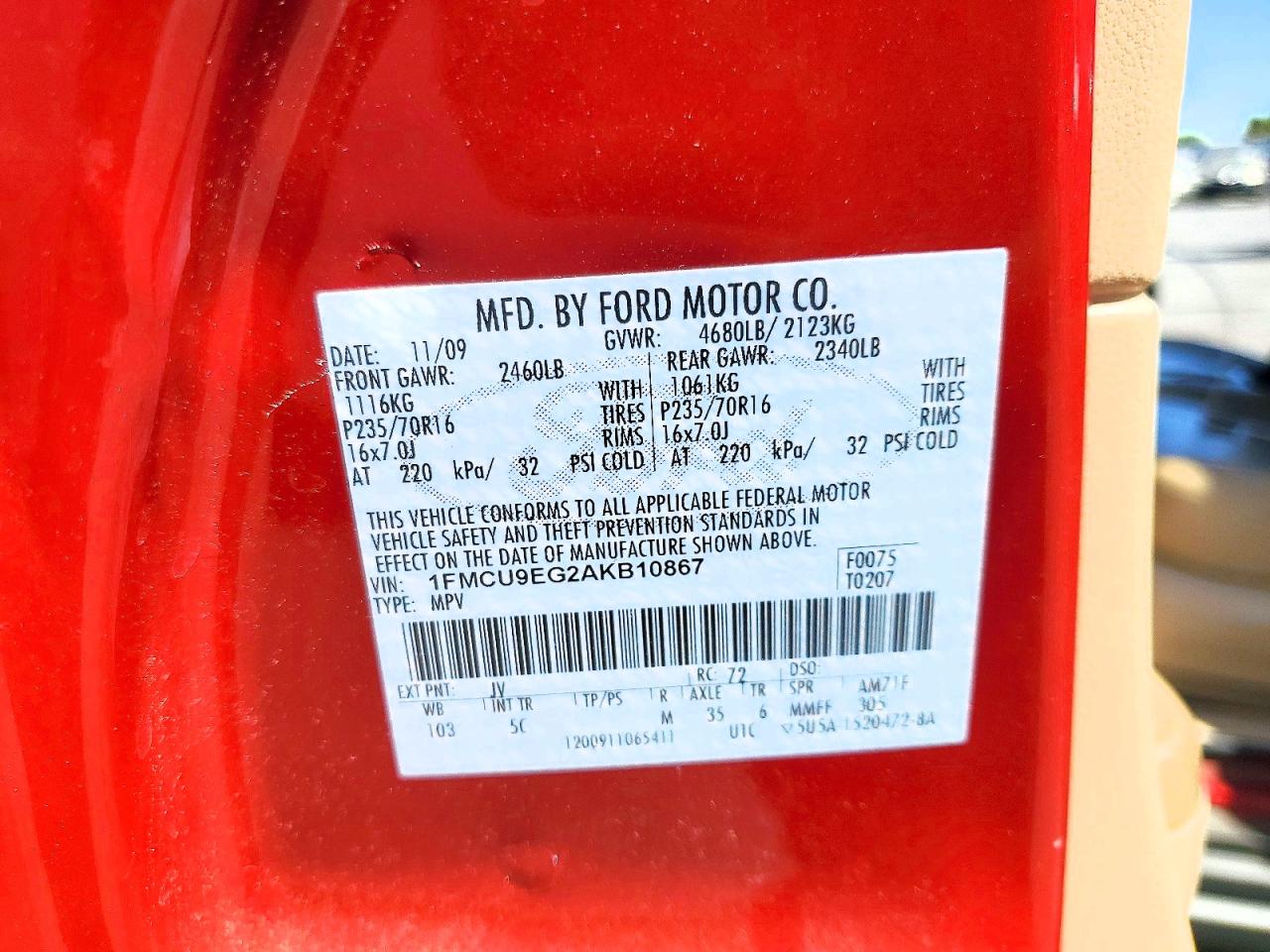 2010 FORD ESCAPE