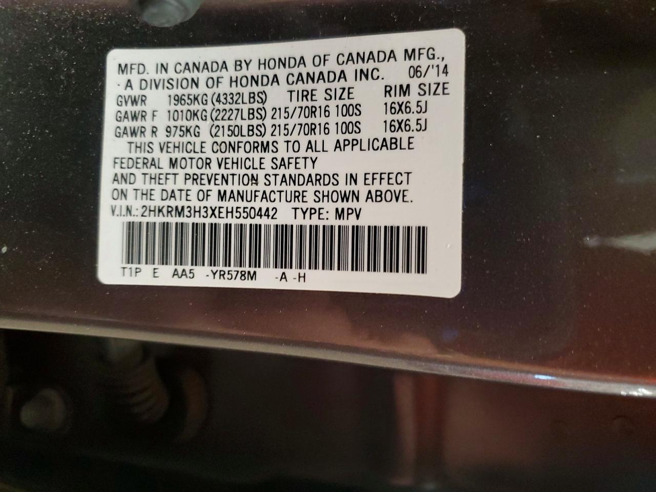 2014 HONDA CRV