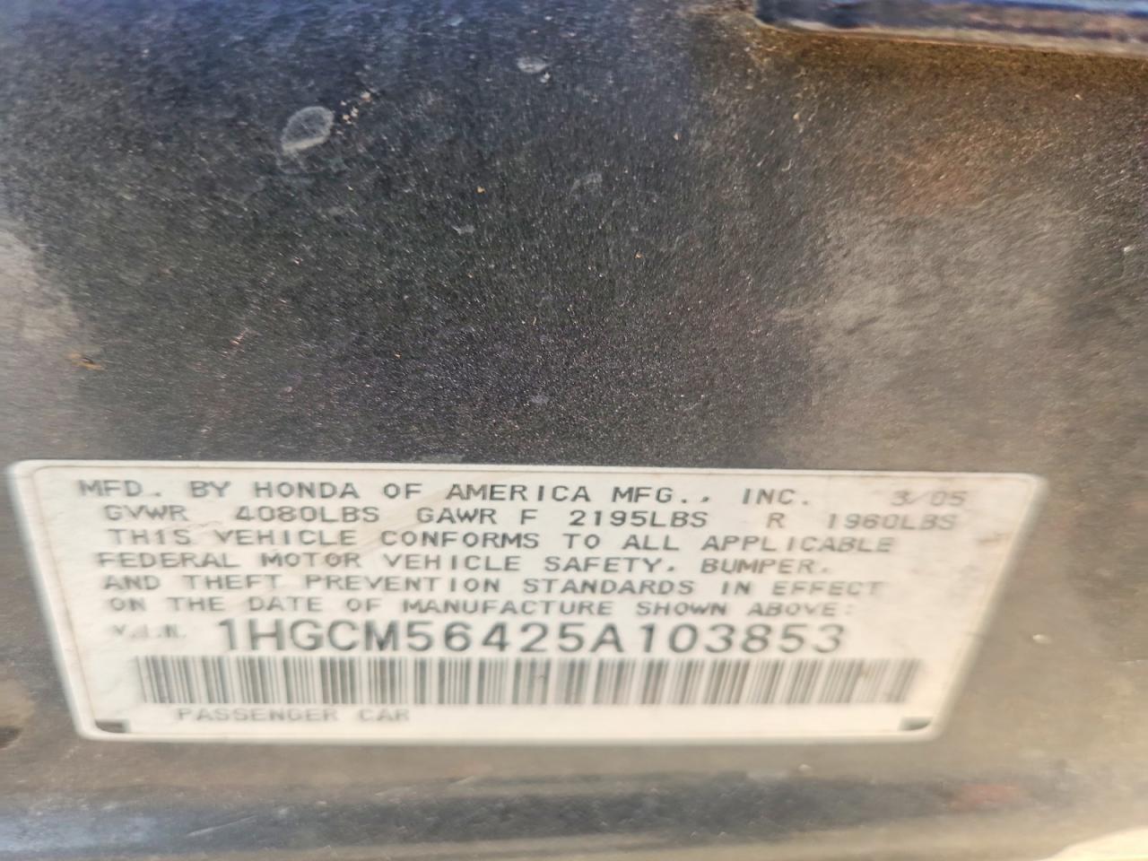 2005 HONDA ACCORD