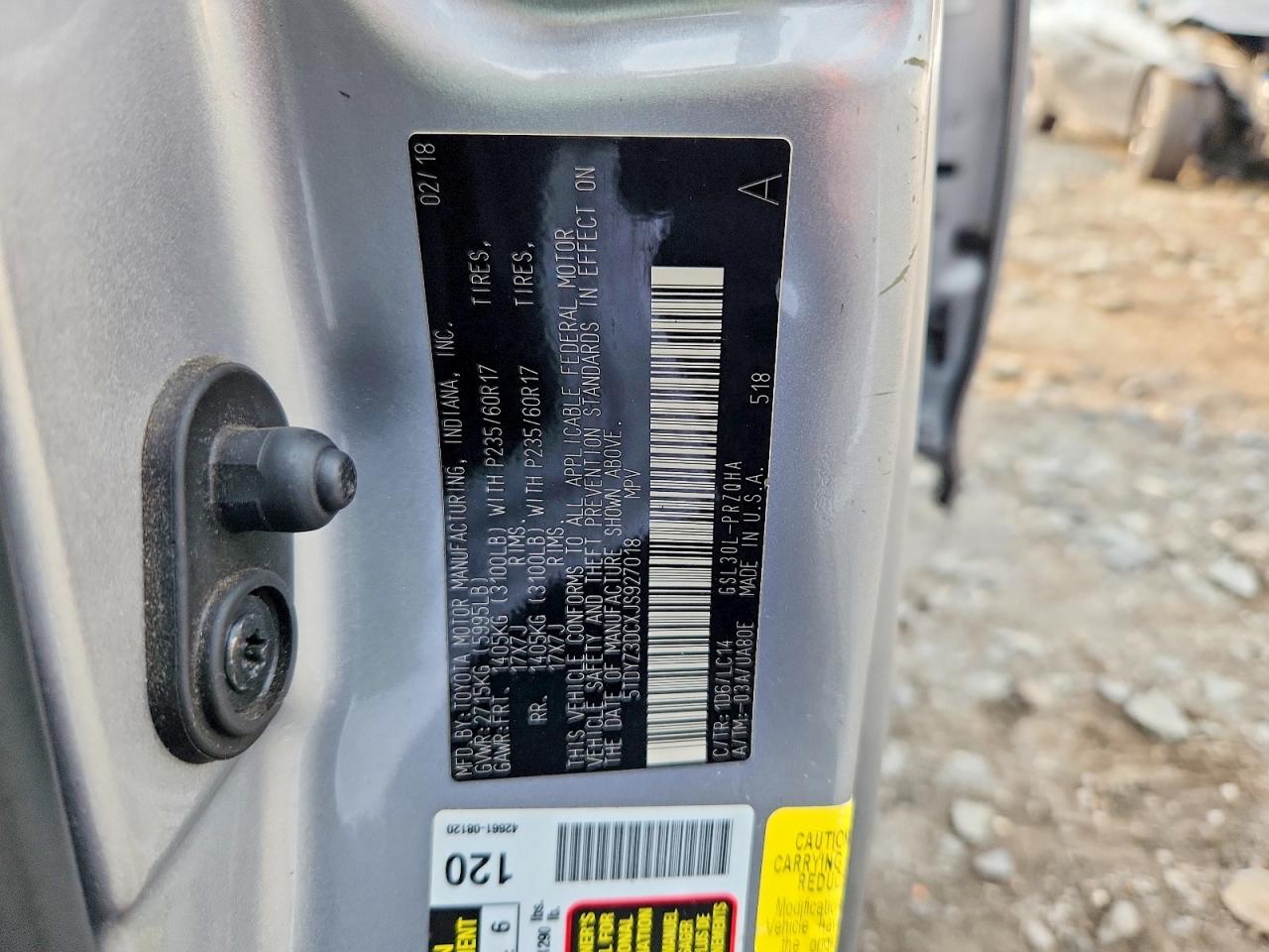 2018 TOYOTA SIENNA
