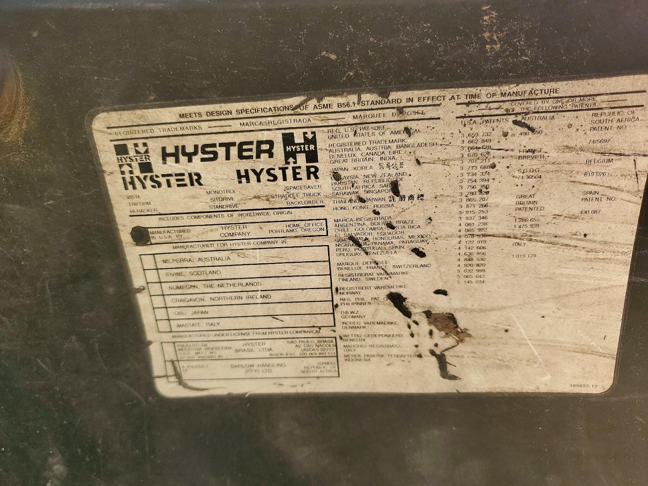 2005 HYSTER HYSTER
