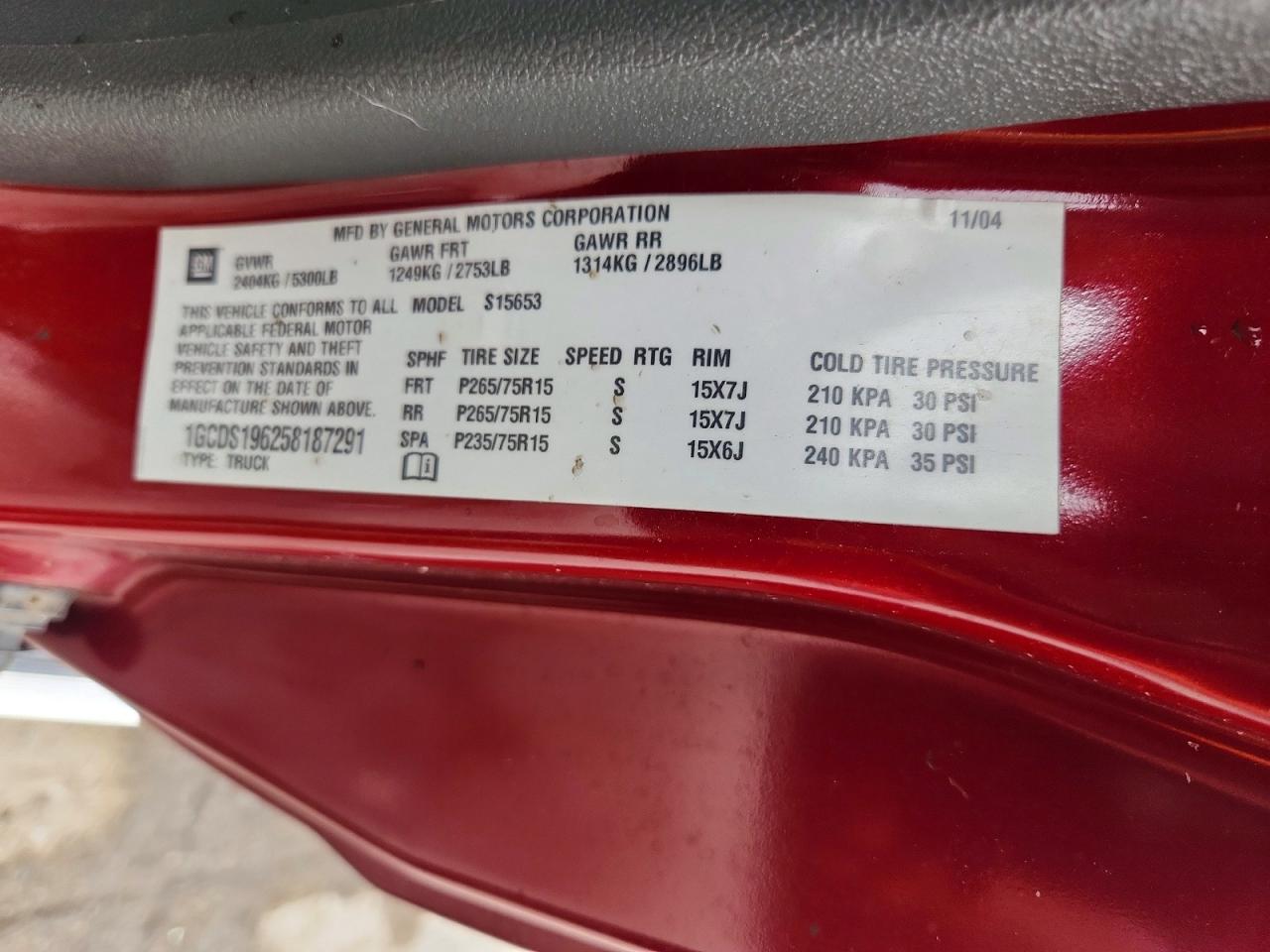 2005 CHEVROLET COLORADO
