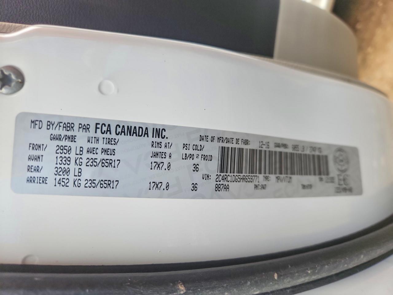 2017 CHRYSLER PACIFICA