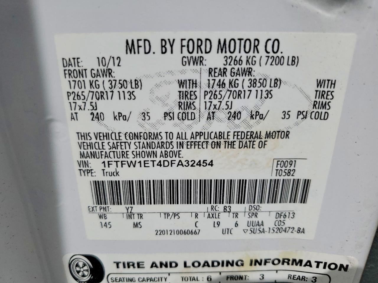 2013 FORD F150