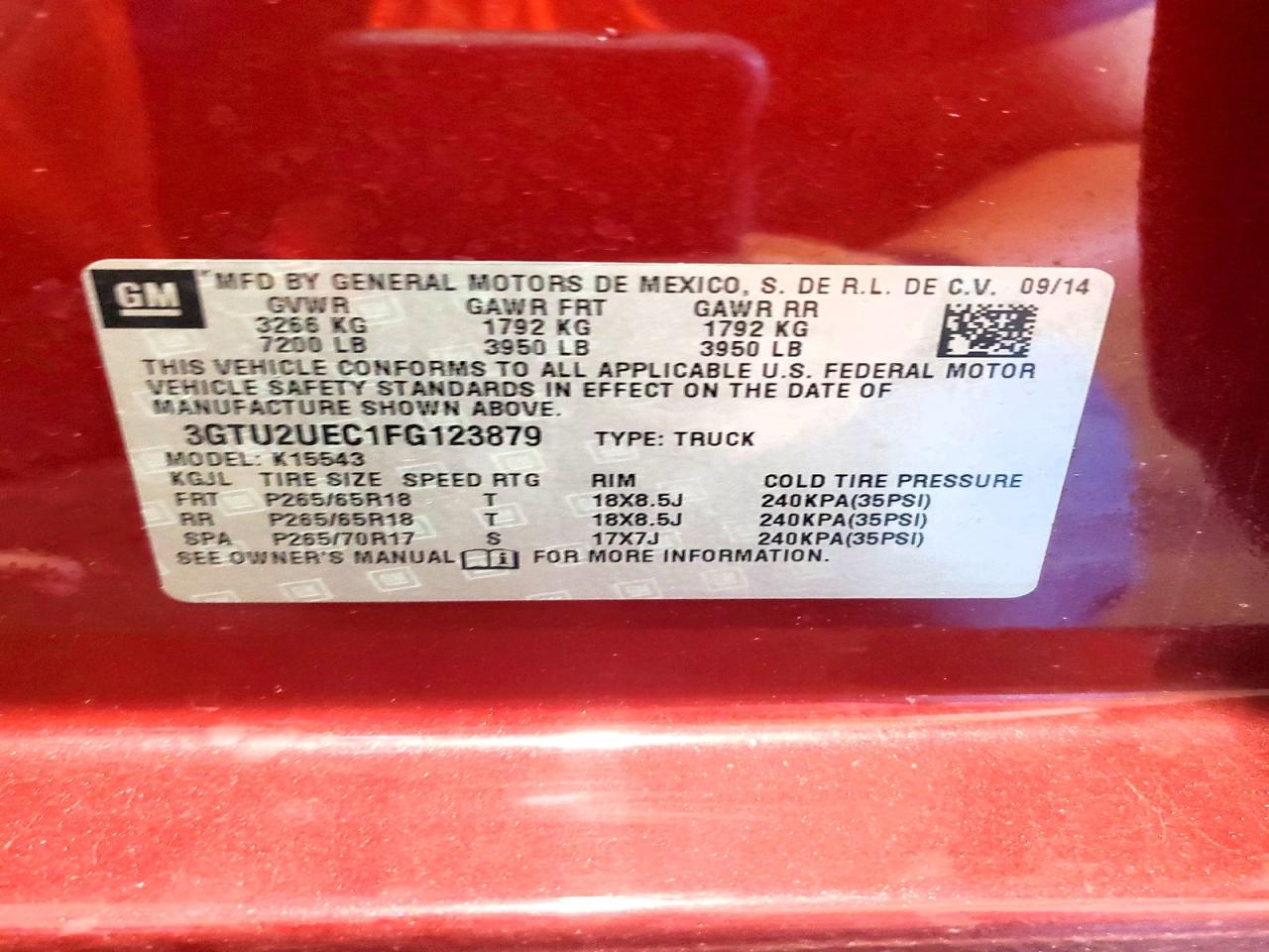 2015 GMC SIERRA