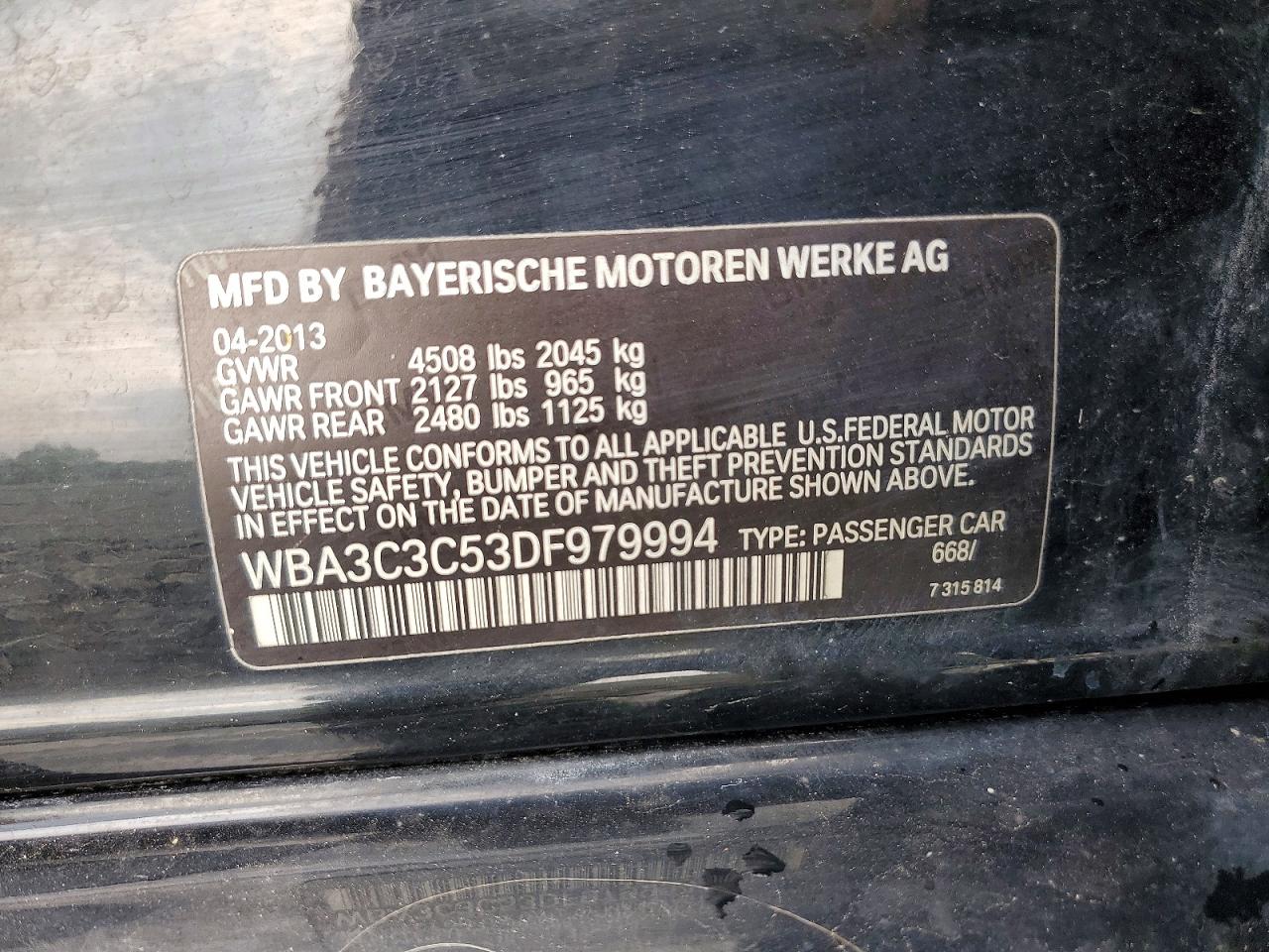 2013 BMW 3 SERIES