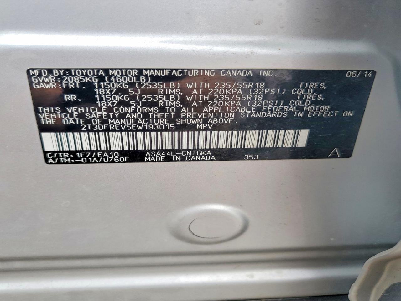 2014 TOYOTA RAV4