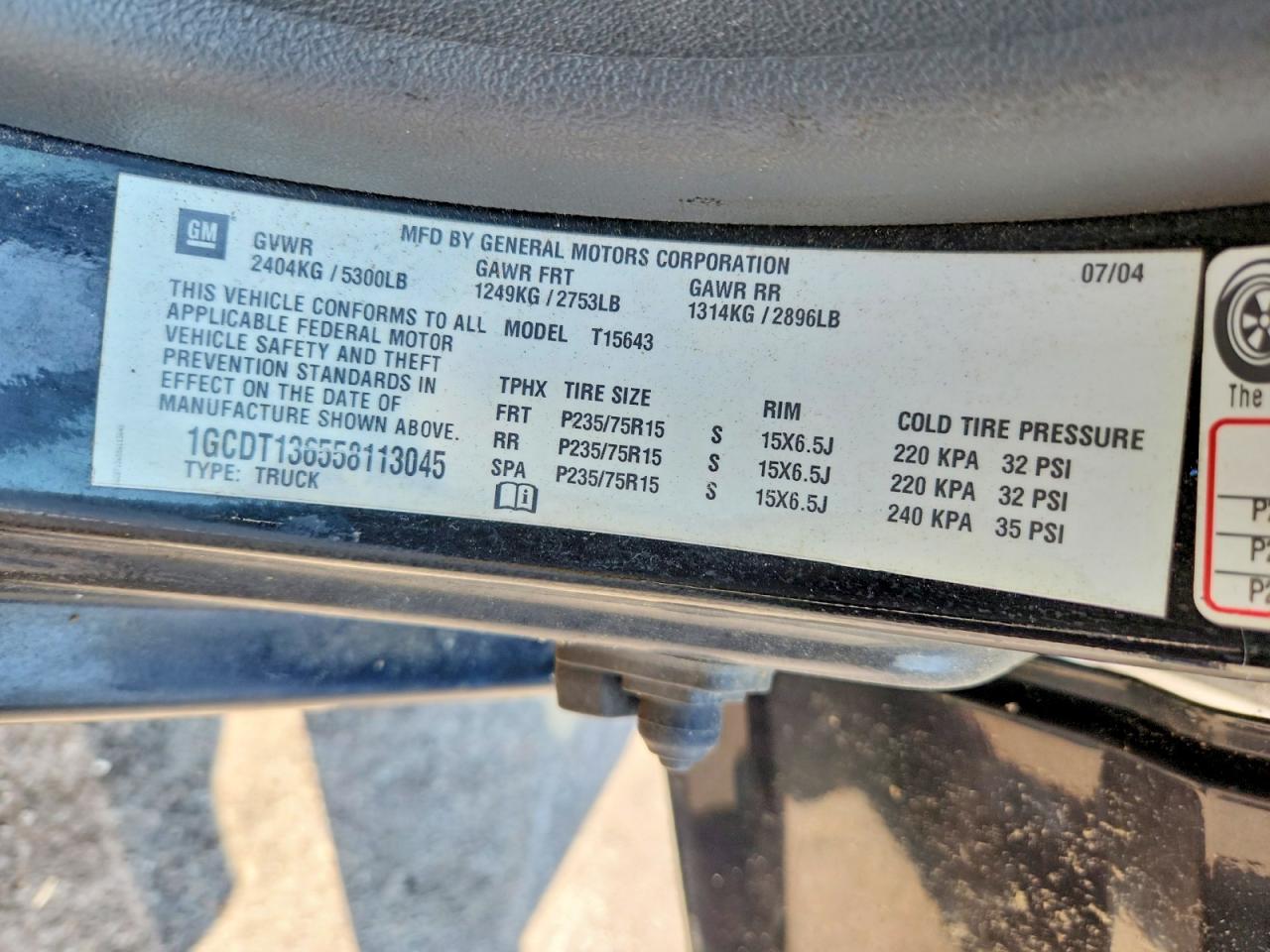 2005 CHEVROLET COLORADO
