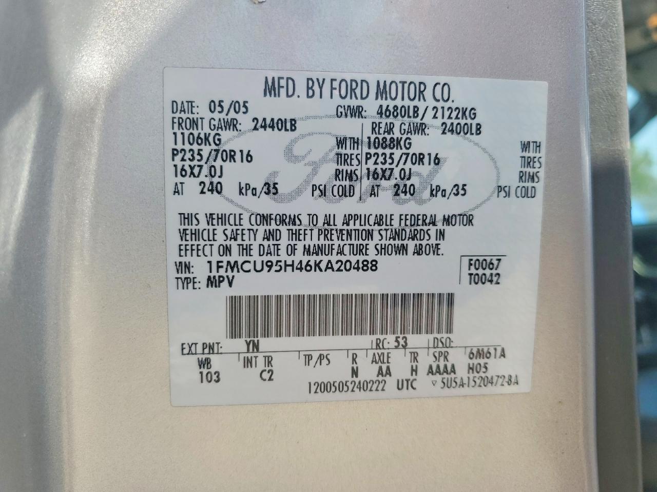 2006 FORD ESCAPE