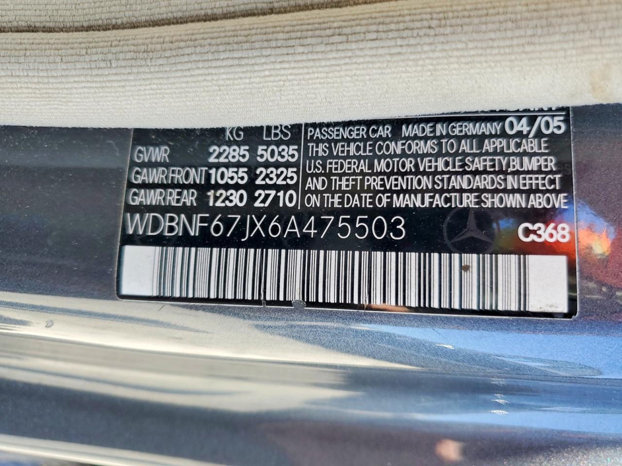 2006 MERCEDES-BENZ S-CLASS