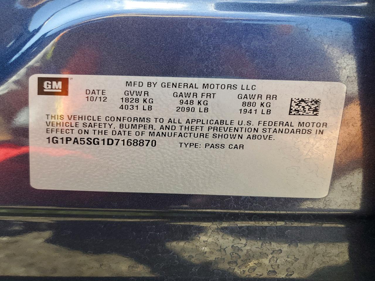 2013 CHEVROLET CRUZE