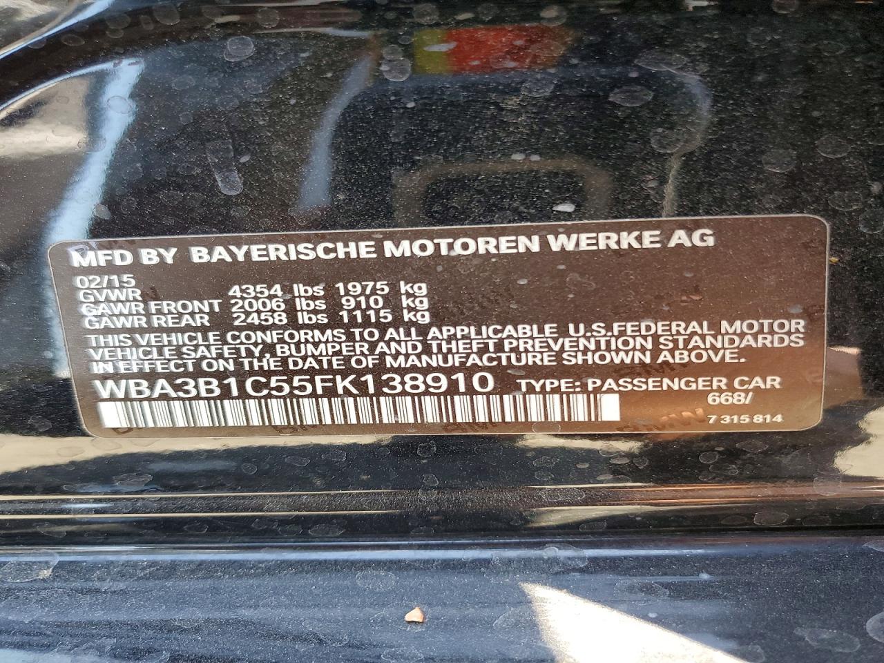 2015 BMW 3 SERIES