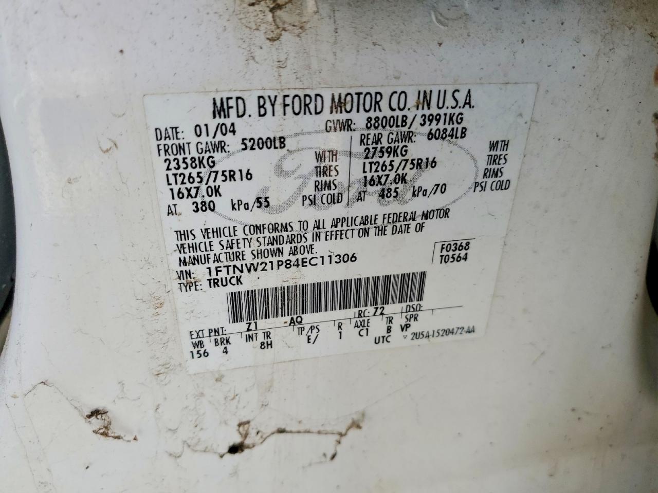 2004 FORD F250