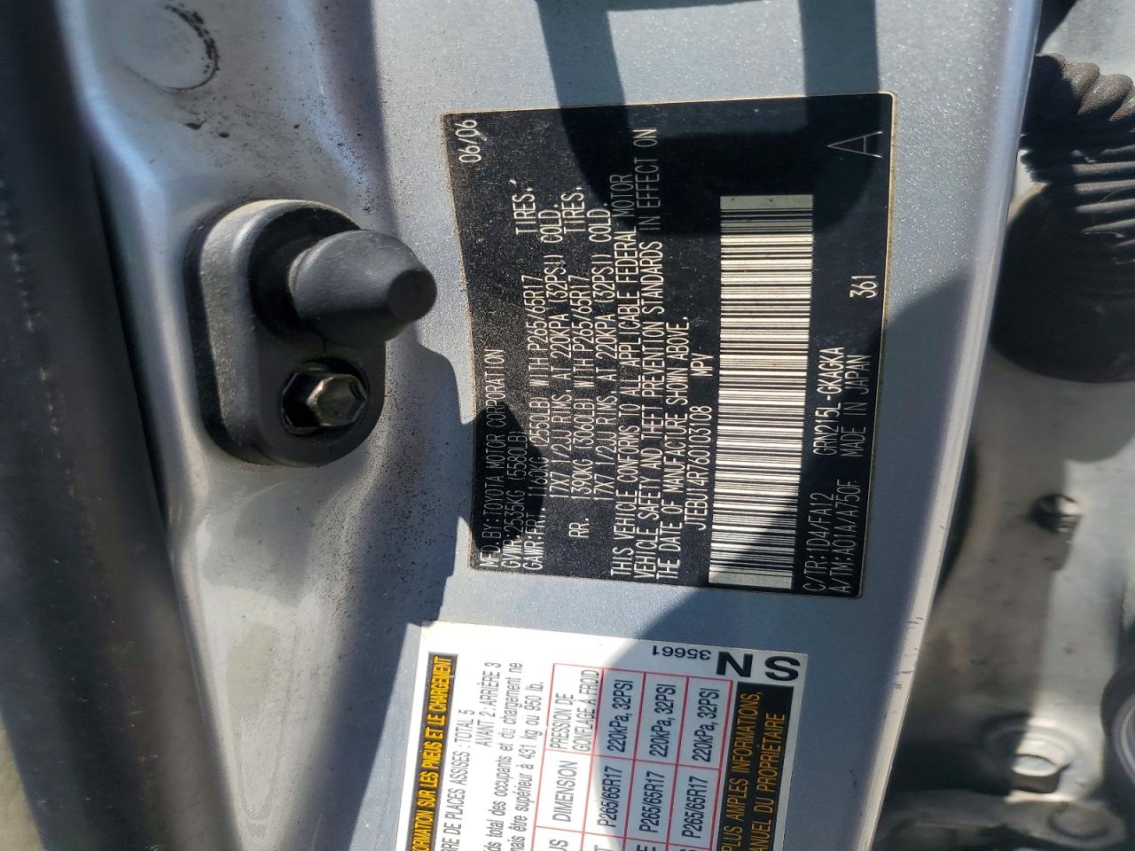 2006 TOYOTA 4RUNNER