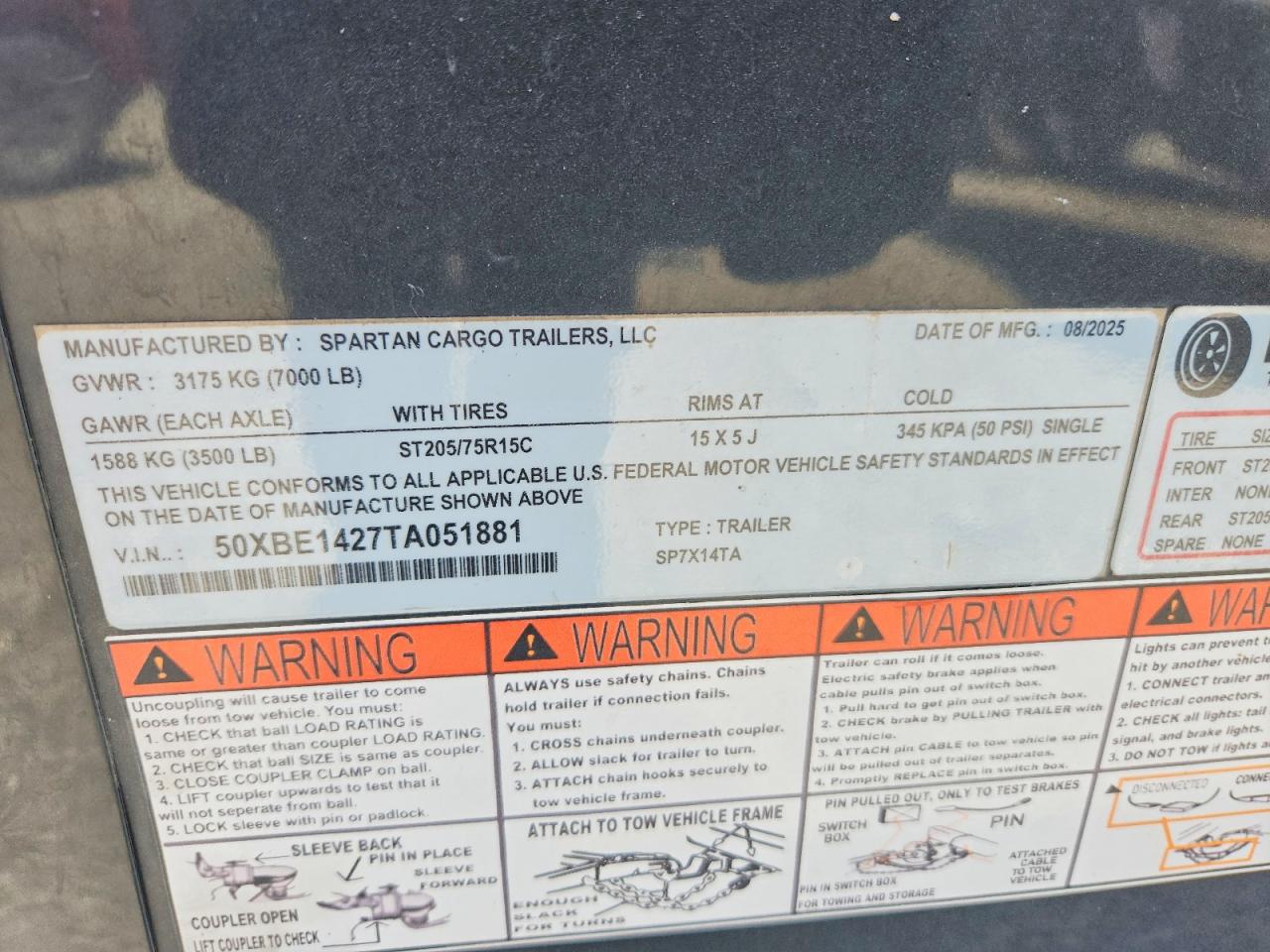 2026 SPARTAN CARGO UNKNOWN