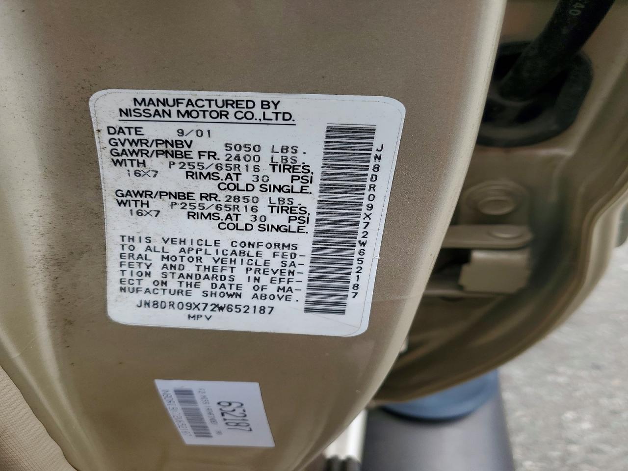 2002 NISSAN PATHFINDER