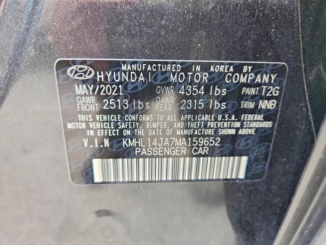 2021 HYUNDAI SONATA