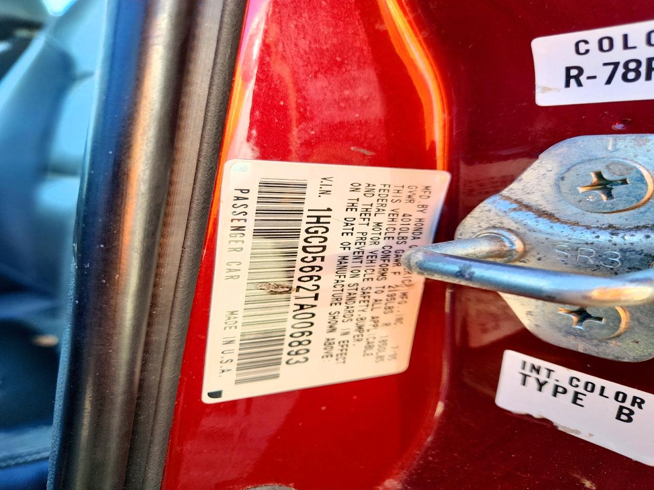 1996 HONDA ACCORD