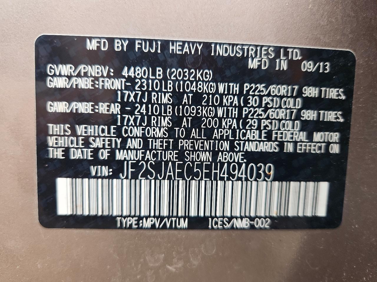 2014 SUBARU FORESTER