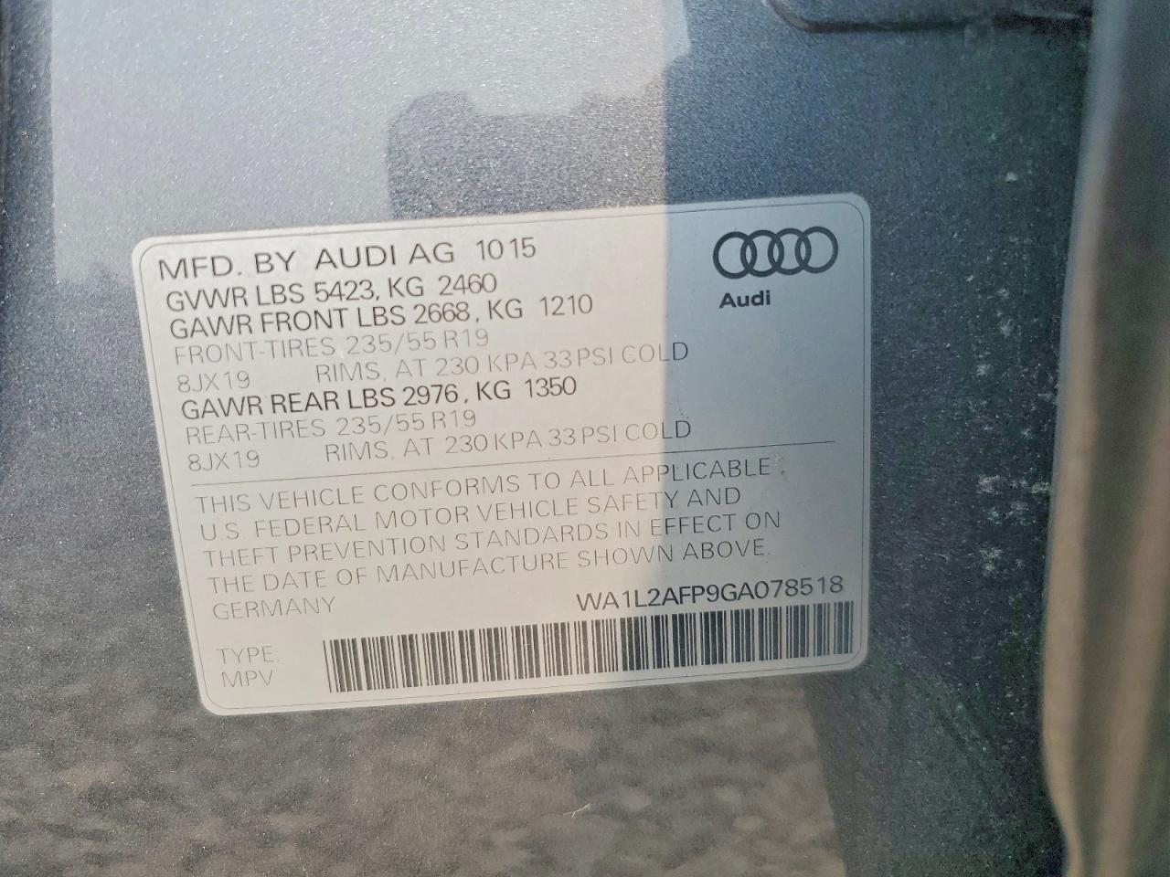 2016 AUDI Q5