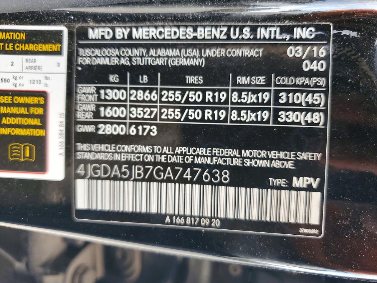 2016 MERCEDES-BENZ GLE-CLASS