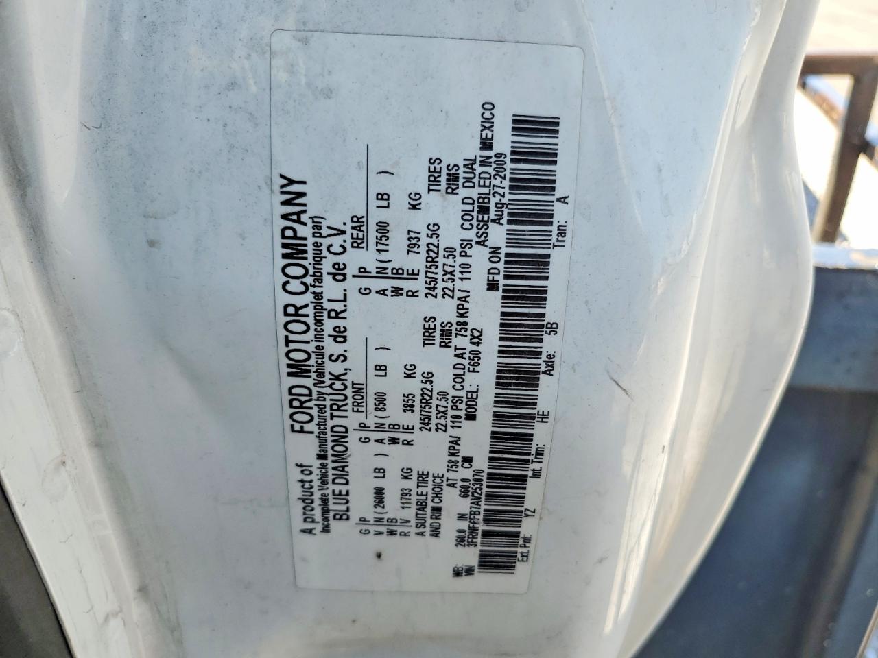 2010 FORD F650
