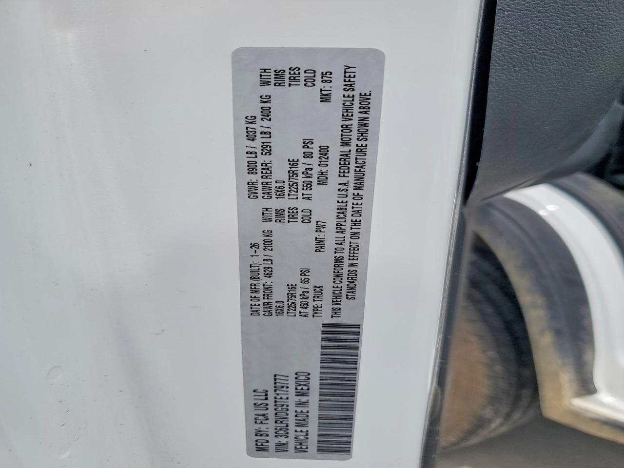 2026 RAM PROMASTER