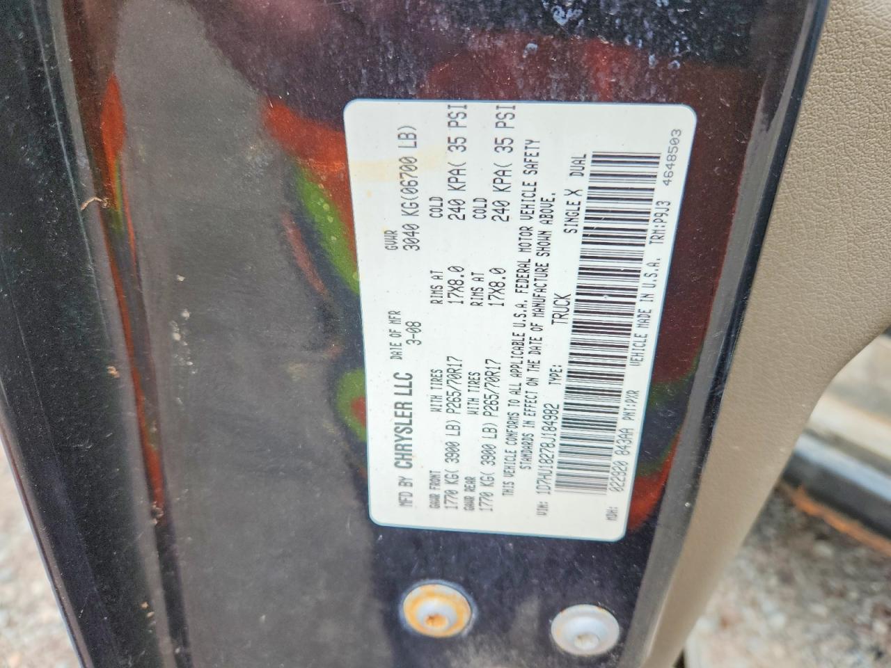 2008 DODGE RAM 1500