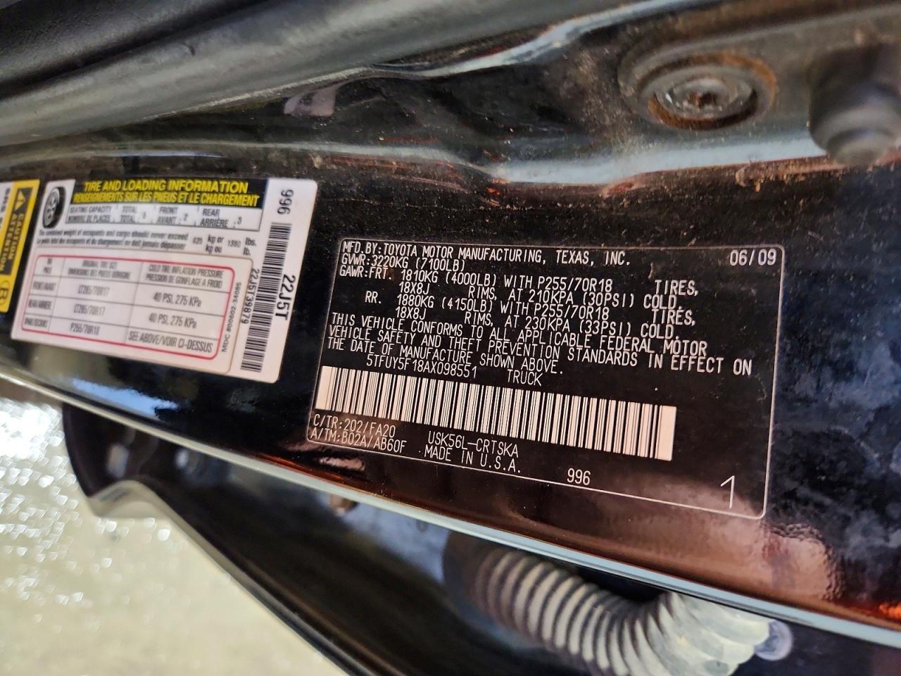 2010 TOYOTA TUNDRA