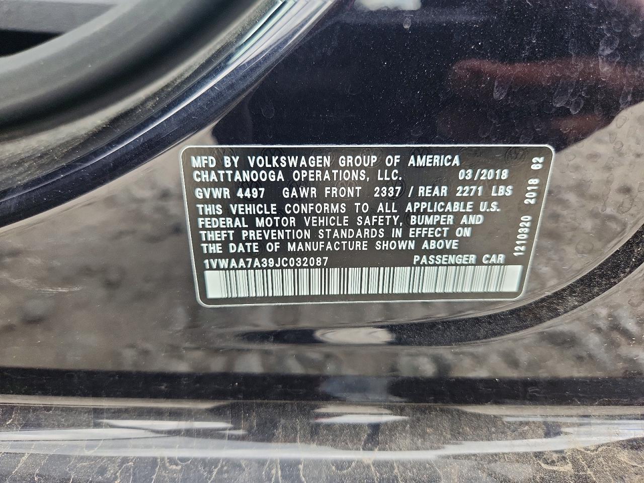 2018 VOLKSWAGEN PASSAT