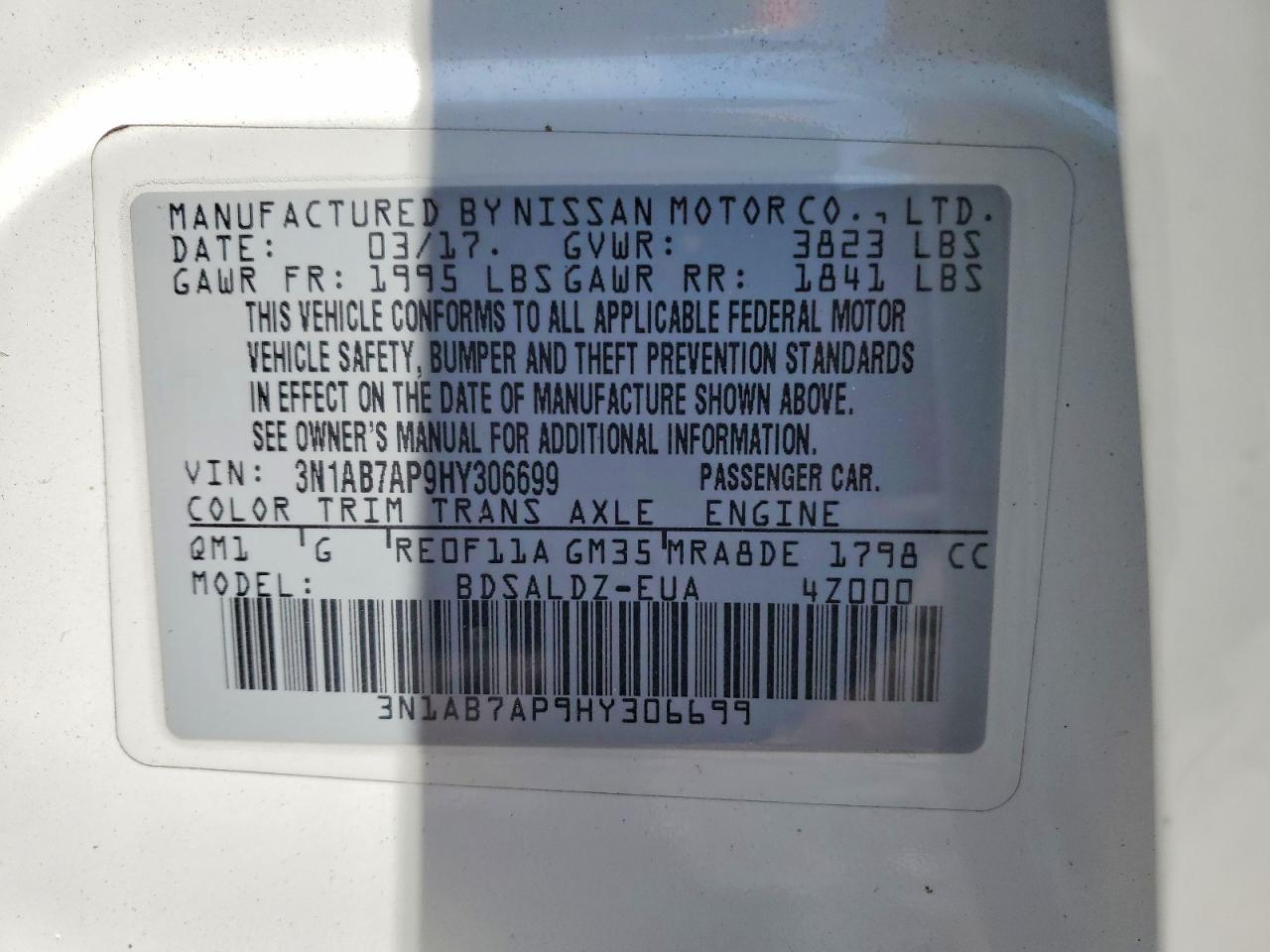 2017 NISSAN SENTRA