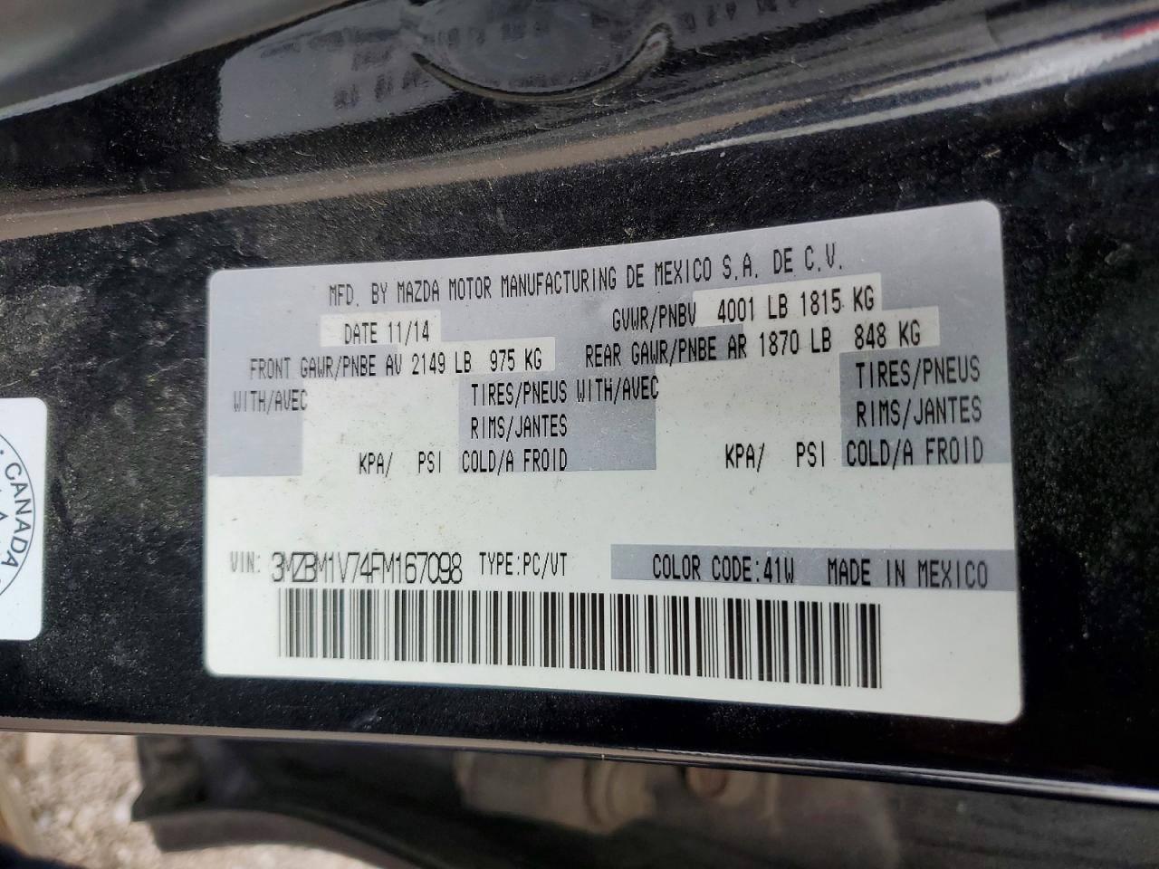 2015 MAZDA 3