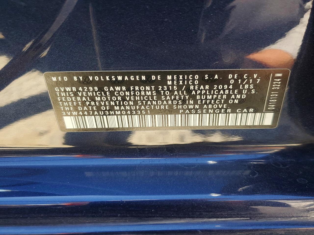 2017 VOLKSWAGEN GTI