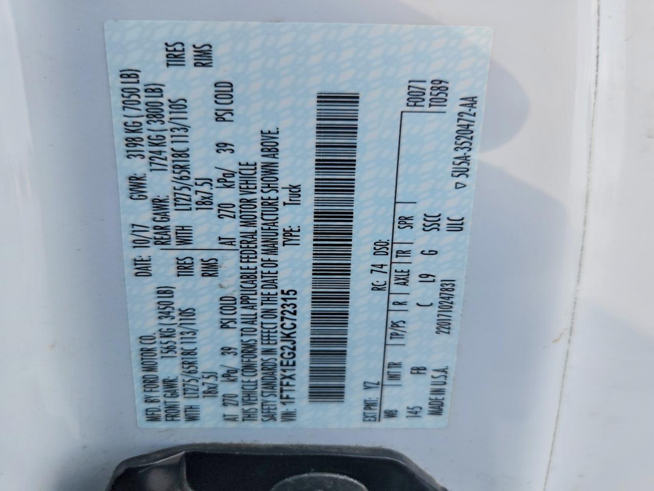 2018 FORD F150